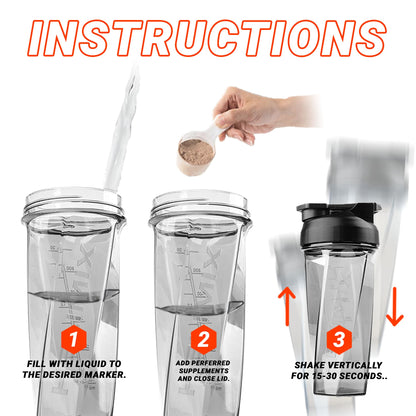 HELIMIX 2.0 Vortex Blender Shaker Bottle (28oz) – USA Made Protein Shaker Cup – No Ball or Whisk Needed – Mixes Smoothies, Pre-Workout, Cocktails & Shakes – Durable, Portable & Top Rack Dishwasher Safe