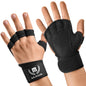 Padded Weight Lifting Gloves for Men and Women, Fingerless Workout Gloves with Wrist Support, Strong Grip and Anti-Sweat for Gym Training
